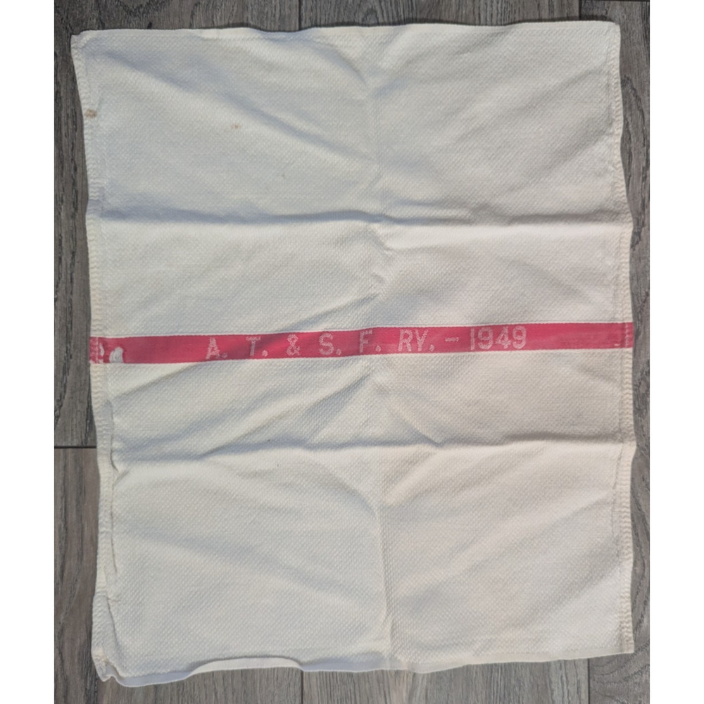 A.T. & S.F. RY. 1949 Railroad Train Car Napkin Atchison Topeka and Santa Fe